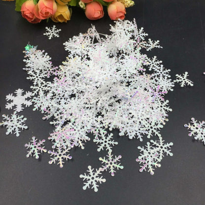 200pcs 3cm Christmas Tree Decorations Snowflakes Artificial Snow Christmas Decorations for Home New Year Christmas Gifts Navidad