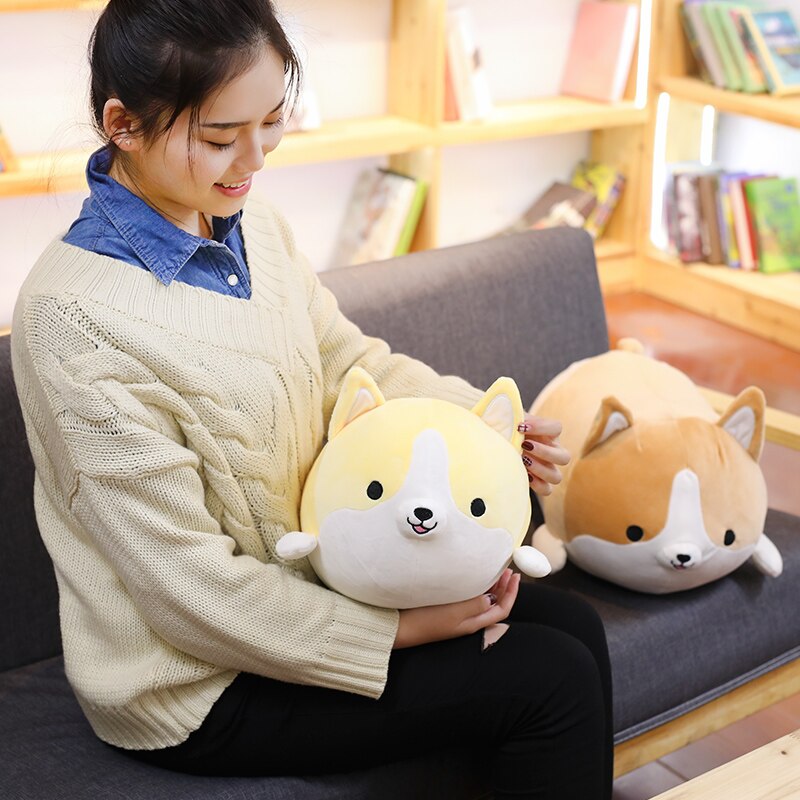 30/45/60cm Cute Corgi Dog Plush Toy Stuffed Soft Animal Cartoon Pillow Lovely Christmas Gift for Kids Kawaii Valentine Present