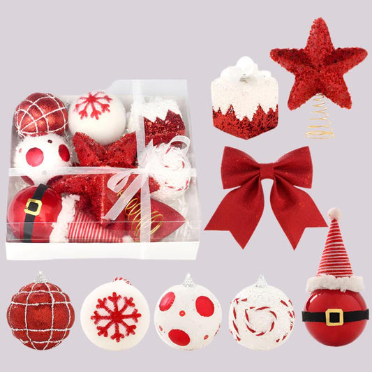 Christmas decorations Christmas tree top star foam Christmas ball set Christmas tree decoration pendant