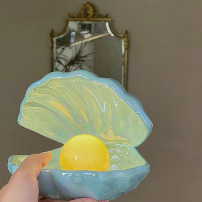 A Touch of Coastal Charm: Ceramic Shell Night Light