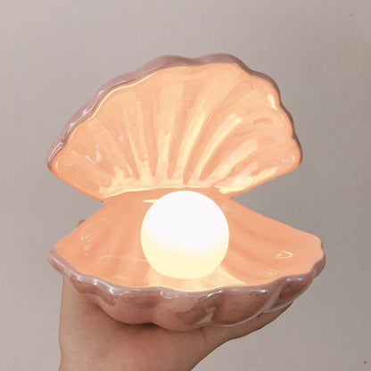 A Touch of Coastal Charm: Ceramic Shell Night Light