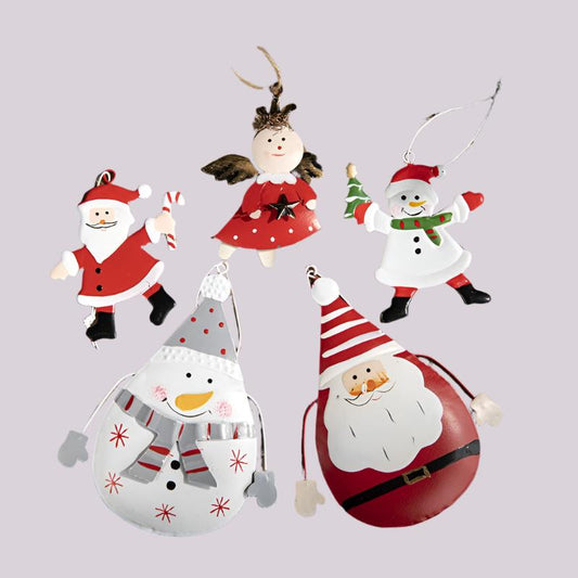 Christmas decorations, painted snowmen, Christmas pendants, Christmas tree ornaments