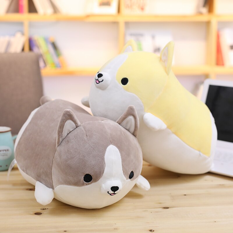 30/45/60cm Cute Corgi Dog Plush Toy Stuffed Soft Animal Cartoon Pillow Lovely Christmas Gift for Kids Kawaii Valentine Present