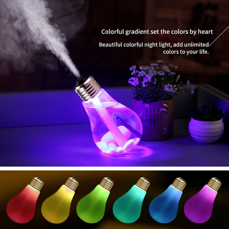 400ml LED Humidifier - Essential Oil Diffuser, Air Purifier, Night Light