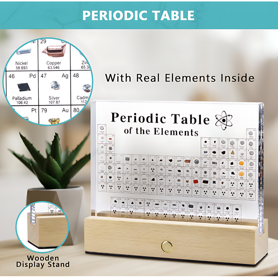 Interactive Periodic Table with Real Element Samples