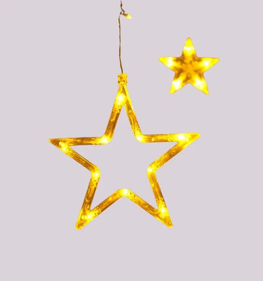 Moon Star LED Curtain Lights 220V EU Plug Fairy Christmas Garlands Outdoor Decoration Holiday Festival LED Twinkle String Lights