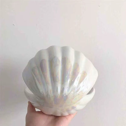 A Touch of Coastal Charm: Ceramic Shell Night Light