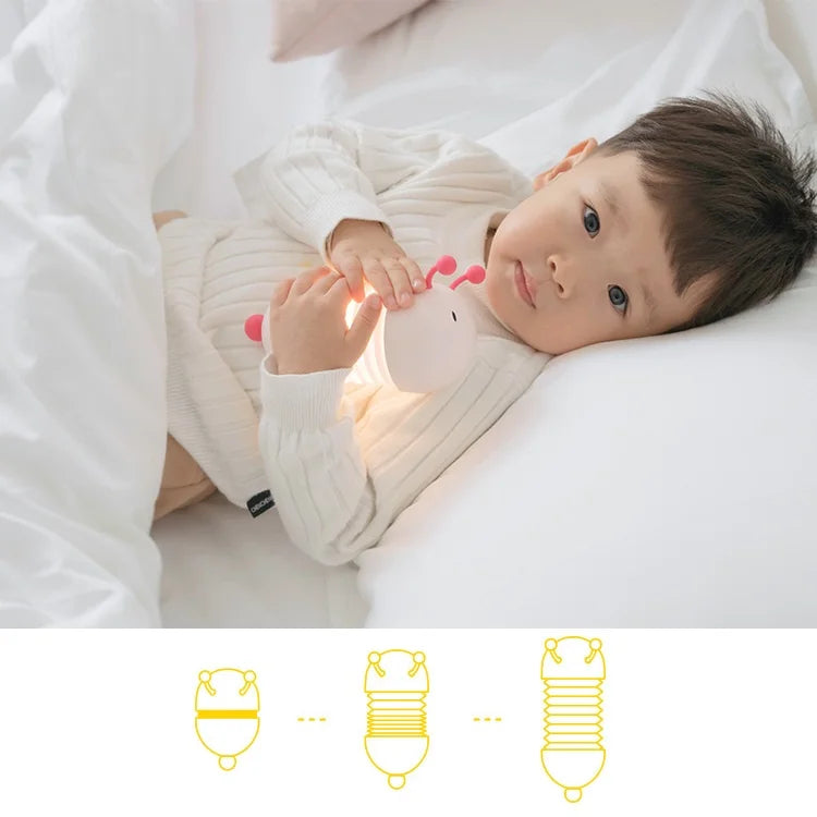 Magnetic Suction Caterpillar LED Night Light Folding Led Lamp Cartoon Toy Lamp