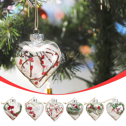 Love Transparent Merry Christmas Ball Christmas Ornament